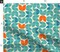 Blue Retro Floral Aqua Geometric Mid Century Modern Inspired Atomic Era 1950S 1960S Look Custom Printed Fabric by Spoonflower Various Fabrics by the Yard or Fat Quarter